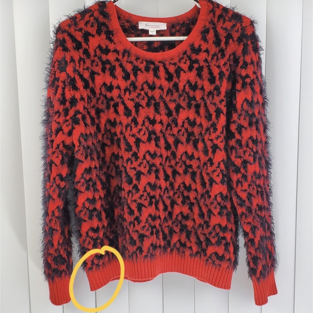 Leopard Patterned Dyelash Pullover Sweater - Picture 5 of 5